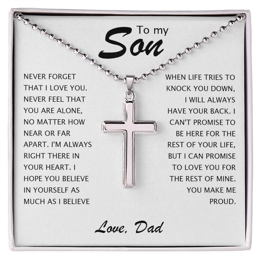To My Son | Religious Necklace Gift for Son| Cross Necklace