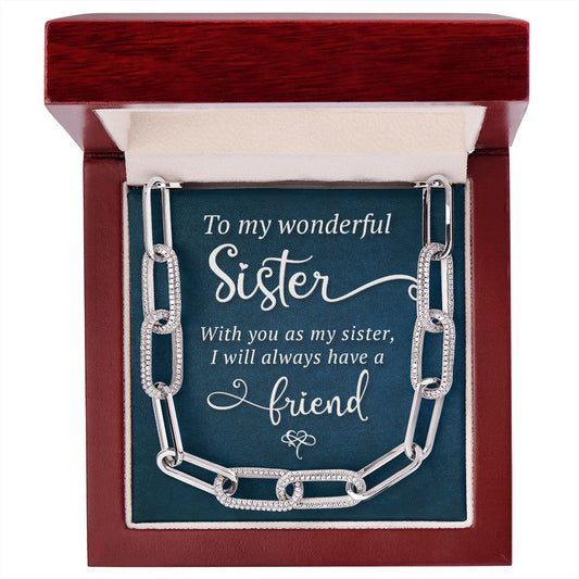 To My Wonderful Sister | Forever Linked Necklace
