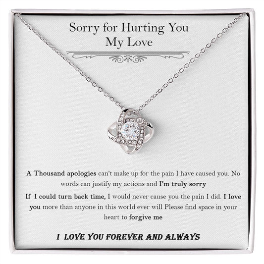 Sorry For Hurting You My Love| A thousand Apologies | Love Knot Necklace