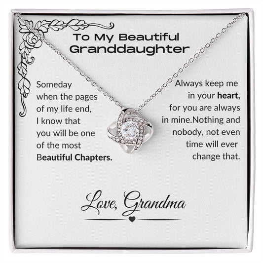 To My Beautiful Granddaughter | Beautiful Chapters | Love Knot Necklace