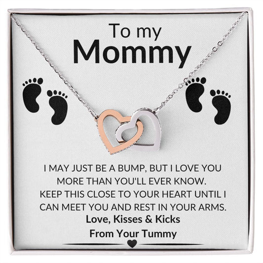 To my Mommy | Expecting Mom | Baby Bump | Interlocking Hearts