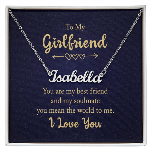 To My Girlfriend Valentine Day Gift | Personalized Name Necklace