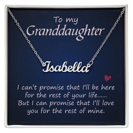To My Granddaughter | Personalized Name Necklace