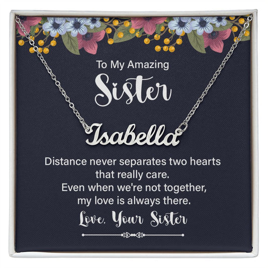 To My Amazing Sister | Personalized Name Necklace