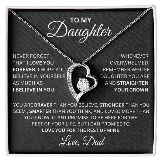 To My Daughter | Love Dad | Forever Love Necklace